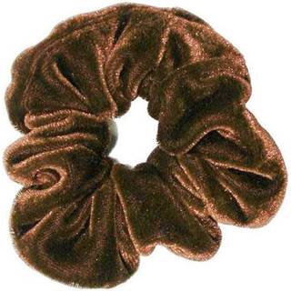 Scrunchie Hårelastik i velour - Mellembrun