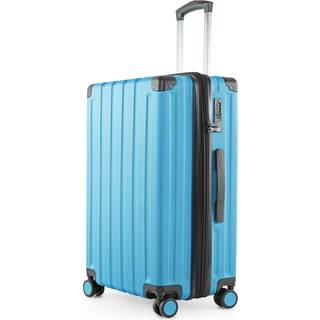 Q-Damm - Mittelgroßer Koffer Hartschale Cyanblau matt, TSA, 68 cm, 89 Liter