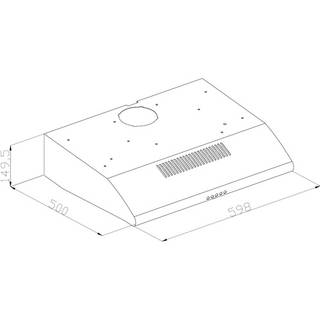 Silverline SJ 1204-60 HV Skabsintegreret emhætte
