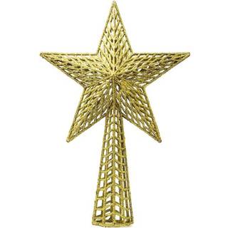 Topstjerne til juletræ med guld glimmer