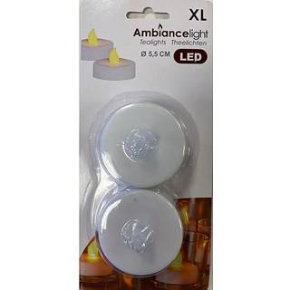 LED maxifyrfadslys med batteri Ø5,5 cm 2-pak - hvid (På lager i varehus)
