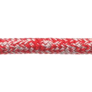 Tovværk i løbende meter Robline Globe Pro, Robtec-kerne (HMPE), 24-flettet polyester-kappe, hvid/rød, Ø8 mm