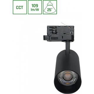 Andromeda Prime skinnespot 16W - 3-faset skinne CCT 230V 25° IP20 DI. 63x134x184mm sort Spectrum - Dæmpbar : Ikke dæmpbar, Kulør : CCT (Varm til Kold Hvid)