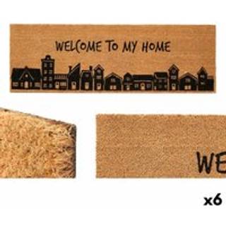 Dørmåtte Gift Decor My home Natur PVC Kokosnød Fiber 120 x 1 x 40 cm 40 x 10 x 120 cm (6 enheder)