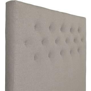 Sengegavl 140x150 cm - Sandfarvet hovedgærde med knapper - Nordstrand Home