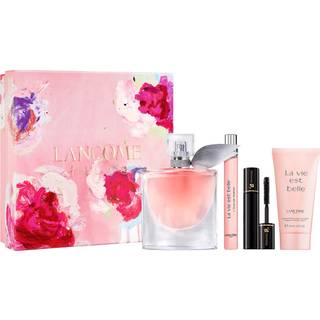 Lancôme La Vie Est Belle Gavesæt 50ml EDP + 10ml EDP + 50ml Body Lotion + 2ml Black Hypnôse Mascara