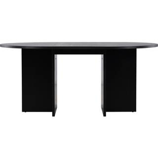 Strada spisebord Ø120cm. Med udtræk sort.