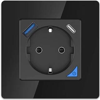 Extralink Smart Life-vægstik - 230V + USB-A (5V/2.1A) + USB-C (5V/3A) - fjernbetjening via app