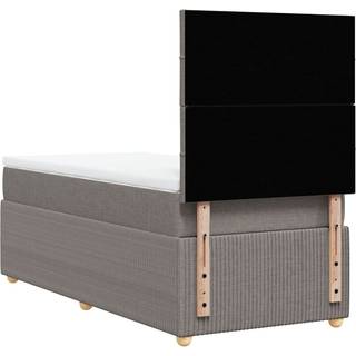 Kontinentalseng Med Madras Stof Gråbrun - Blok med firkanter / 80 x 200 cm