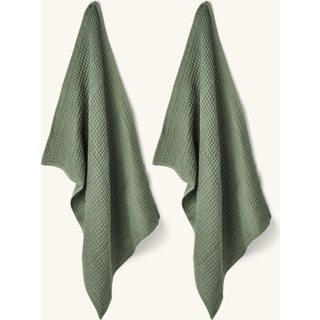 Søstrene Grene | Viskestykker 2-pak | Bomuld. 50 x 70 cm. 2 stk. | Grøn