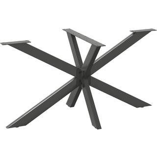 spisebordben edderkopformet antracit 150x78x(72-73) cm stål