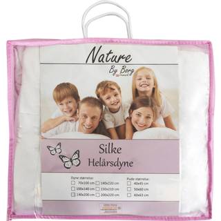Silkedyne 140x220cm - Bambus dyne med 100% mulberry silkefyld - Helårsdyne - Nature By Borg