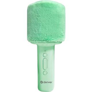 DENVER Bluetooth Karaoke Microphone Speaker with fluffy top - Green