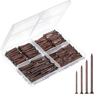 Mr. Pen-negle Sortiment Kit 600 stk 4 Størrelser Bronze Små negle til hængende billeder Finishing Nails Wall Nails til hængende pin negle hardwar