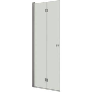 Scanbad Match B foldedør 87-89x200 cm, satin/klart glas BS91-01