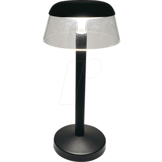 3W LED opladbar bordlampe - 130x285mm, 3in1, dæmpbar, sort, hus - Kulør : 3-i-1
