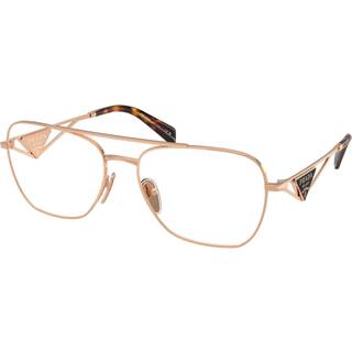 Prada Kvinde PR B50V SVF1O1 Optiske stel Stål Guld Transparent Pilot Normal