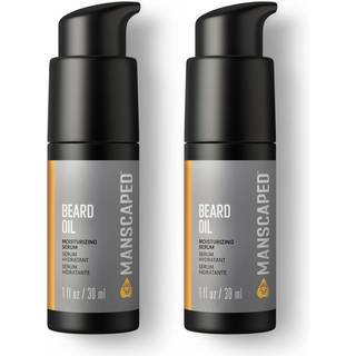 Manscaped skægolie ultrapremium fugtighedsserum med jojoba frø solsikke søde mandelolier til sund glans (1 fl oz) 2-pakke