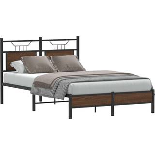 Sengeramme Uden Madras Konstrueret Træ Brunt Eg Brun Eg - med sengegavl og lavt fodgærde / 120 x 200 cm