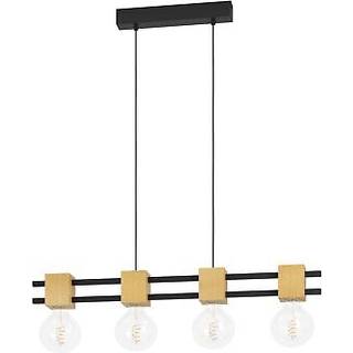 EGLO Stars of Light LEVANTARA langbordspendel 4L E27 sort/træ FSC