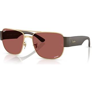 Ray - Ban Unisex RB3756CH 001/AL Solbriller Metal Guld Violet Firkantet Polariseret