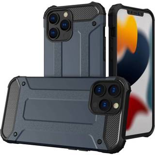 Hybrid Armor Tough Rugged Cover til iPhone 13 Pro Max blå