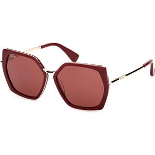 Max Mara Kvinde MM0136 MILLER-5 69S Solbriller Acetat Bordeaux Bordeaux Geometrisk Normal