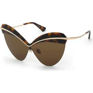 Nina Ricci Kvinde SNR442 300Y Solbriller Metal Guld Brun Maske Normal