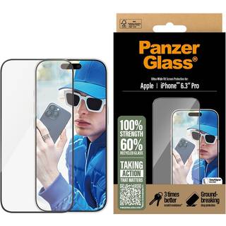 PanzerGlass Skærmbeskyttelse iPhone 16 Pro - Ultra-Wide Fit | ✔︎ På lager online