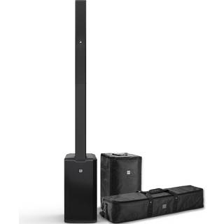 LD Systems Portable cardioid column PA system with digital mixer, black