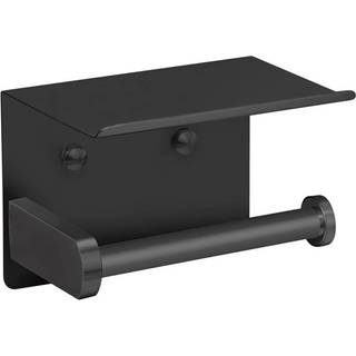 Vaehold selvkl?bende toiletpapirholder med telefonhylde rustfrit st?l v?gmonteret toiletpapir rulleholder - rustfast og badev?relse vaskerumsv?vs