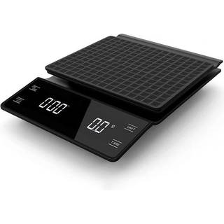 Kaffevægt med Timer og Silikonemåtte 3 kg - Digital Køkkenvægt