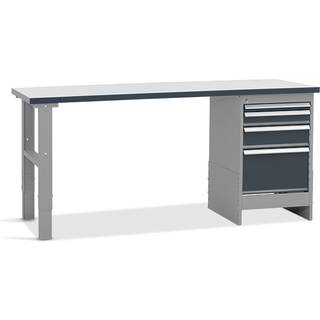 Filebænk model 6 med skuffesektion 1500x800mm