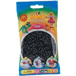 Hama Perler - 1000 stk mørk grå - Midi (207-71)