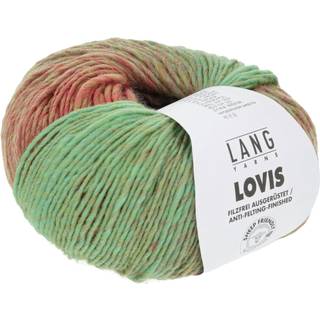 Lang Yarns Lovis 004 Indhold: 100% ekstrafin merinould Vægt/længde: 50 g = ca. 170 meter Anbefalede pinde: 4.5-5 mm Strikkefasthed: 10 x 10 cm = 19 m x 27 p Vask: Maskinvask ved op til 30 ℃ / Tåler ikke tørretumbling / Brug aldrig skyllemiddel.