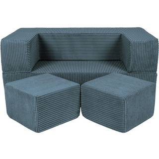 Meowbaby Play Aesthetic Cube  Bygbar Sofa, Turkis
