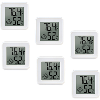 Mini Digitalt Termometer/Hygrometer Trådløst med App - Indendørs, 6 stk.