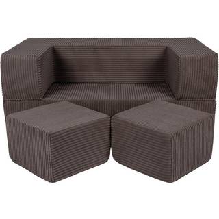 Meowbaby Play Aesthetic Cube  Bygbar Sofa, Brun
