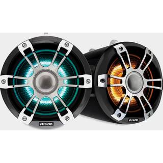 Marinehøjttaler Fusion Signature Tower V3 SG-FLT772SPC, 7.7", 280 W, grå, til udvendig montering, med grå fronter + RGB-belysning, 2-pak