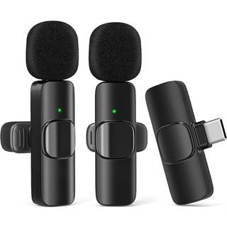 Lavalier-mikrofon til Mobil - Trådløs - USB-C - 2 stk