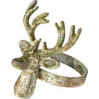 Servietring med hjort antik grøn