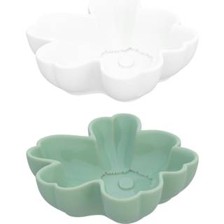 Unikko Shape skål 11 cm 2-pak, hvid/lysegrøn