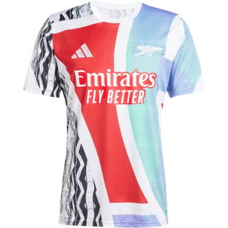 Arsenal 24/25 opvarmningstrøje - Better Scarlet / White / Black / Clear Aqua - XL
