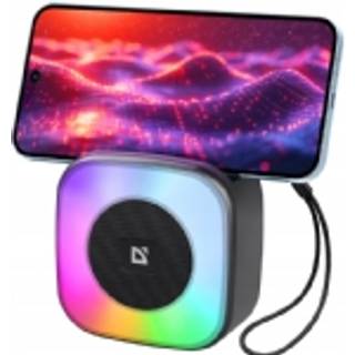 Defender Enjoy 30 bærbar Bluetooth 5.3-højttaler med LED-baggrundsbelysning - sort