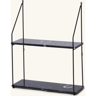 Søstrene Grene | Væghylde | Marmor/jern. 45 x 16,5 x 56 cm. | Sort