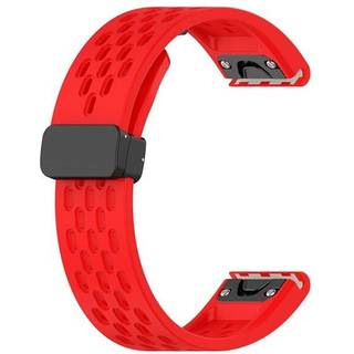 Silikonearmbånd til Garmin Fenix 5 / 6 / 7 / 8 22mm - Rød