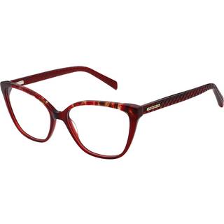 Karen Millen KM1085 206 55 Briller Kvinder Rød - Shiny Dark Red Top Pattern Laminate - 55mm