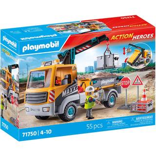 Playmobil Action Heroes Anlægslastbil med kran 71750