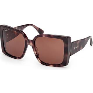 Max Mara Kvinde MM0131 HINGE 55E Solbriller Acetat Havana Brun Firkantet Normal