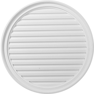Ekena Millwork 30 """" W X 30 """" H X 2 3/8 """" P Round Gable Vent Louver Functional